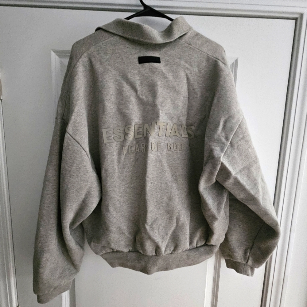 Fear of God Essentials Grey Polo Sweatshirt